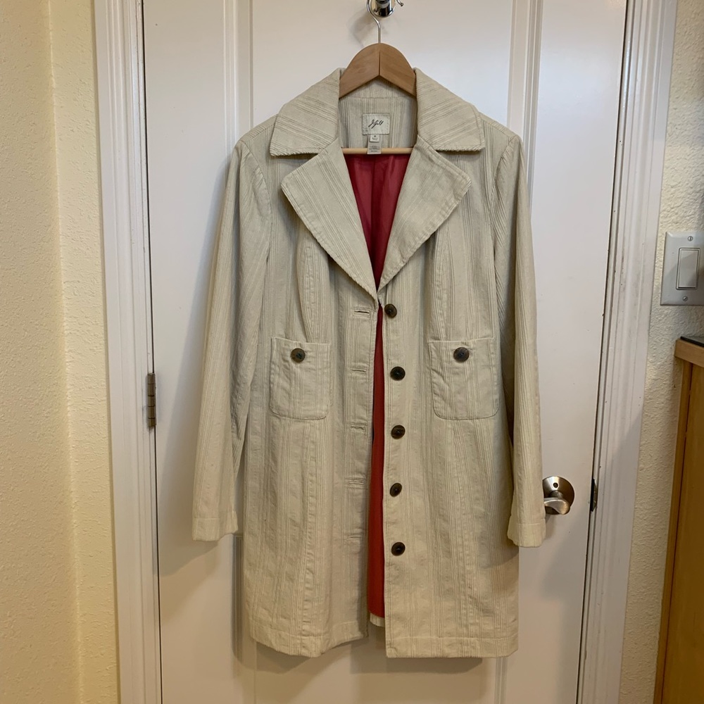 J Jill Corduroy Jacket, cream, size M